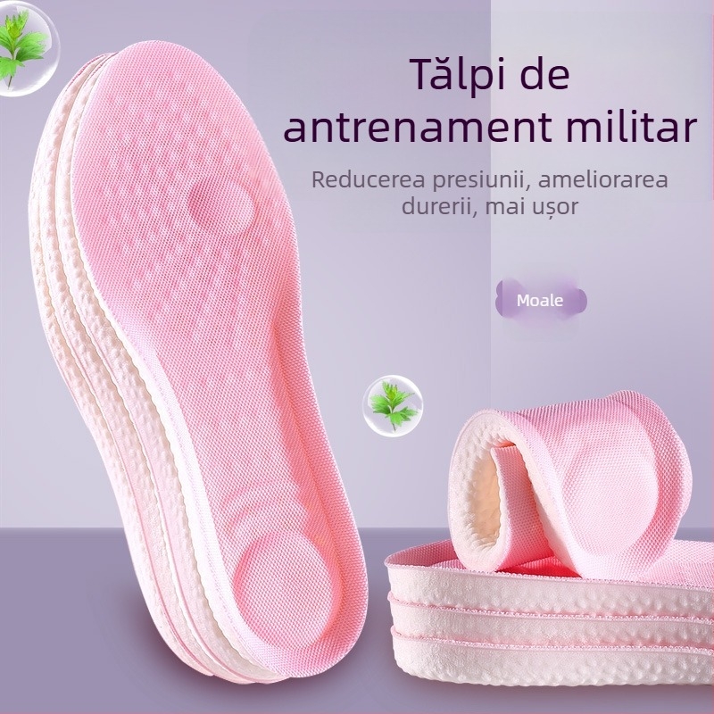 Talpă din memorie cu revenire lentă, respirabile, absorbante la transpirație, anti miros, ușoare și confortabile, design îngroșat pentru creșterea înălțimii.