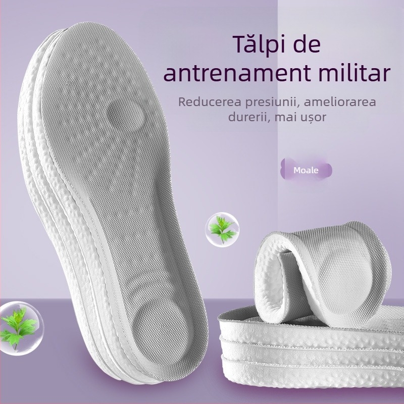 Talpă din memorie cu revenire lentă, respirabile, absorbante la transpirație, anti miros, ușoare și confortabile, design îngroșat pentru creșterea înălțimii.