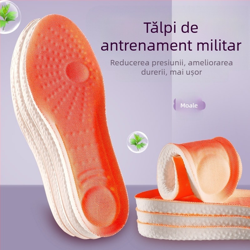 Talpă din memorie cu revenire lentă, respirabile, absorbante la transpirație, anti miros, ușoare și confortabile, design îngroșat pentru creșterea înălțimii.