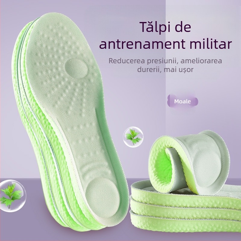 Talpă din memorie cu revenire lentă, respirabile, absorbante la transpirație, anti miros, ușoare și confortabile, design îngroșat pentru creșterea înălțimii.