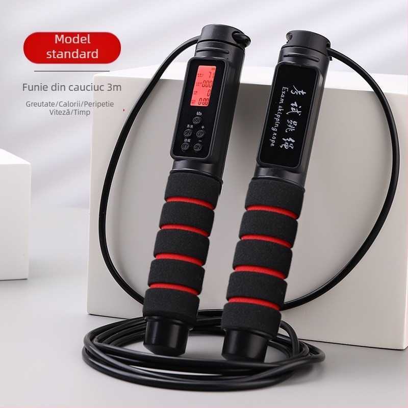 Sfoară de sărituri cu numărătoare electronică, fără fir, PVC + sârmă de oțel, 2.8, Benefit