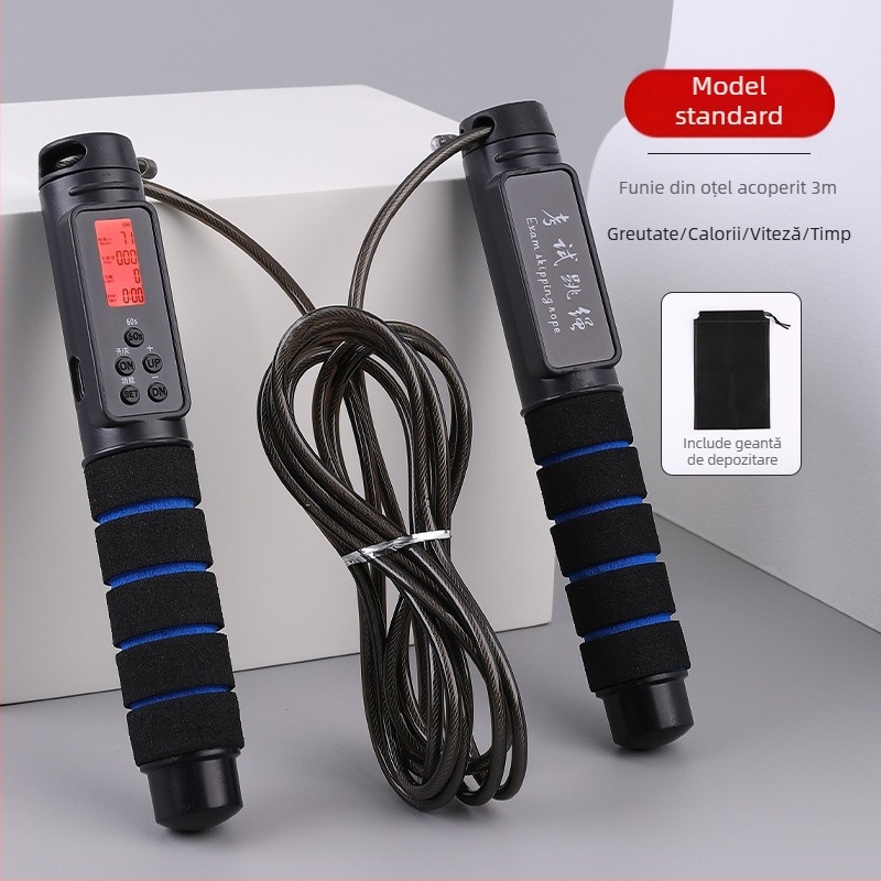 Sfoară de sărituri cu numărătoare electronică, fără fir, PVC + sârmă de oțel, 2.8, Benefit