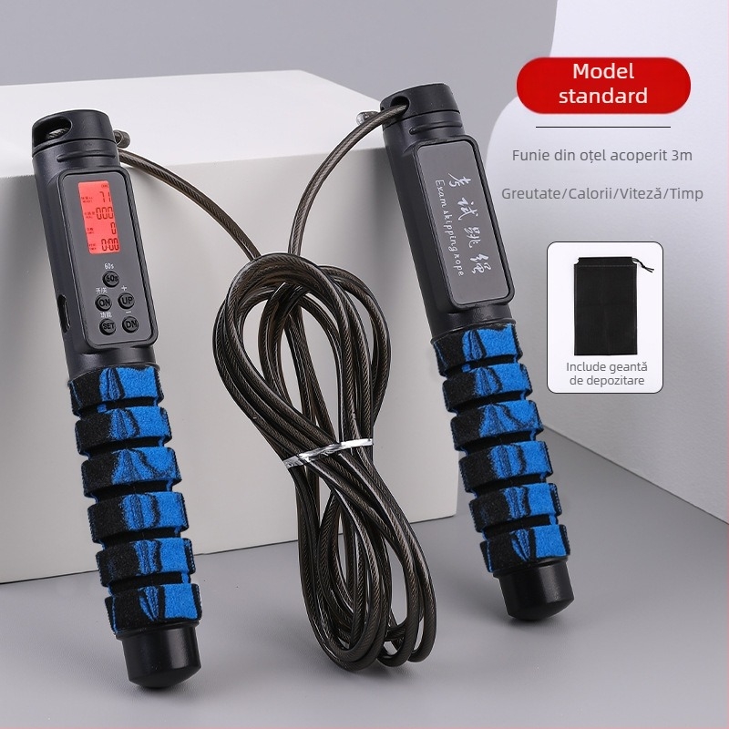 Sfoară de sărituri cu numărătoare electronică, fără fir, PVC + sârmă de oțel, 2.8, Benefit