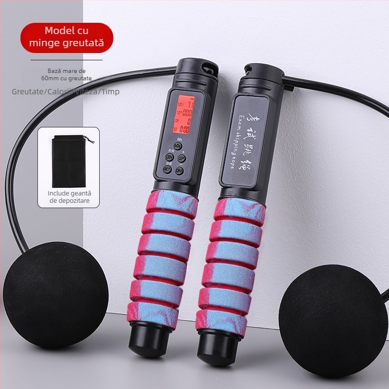 Sfoară de sărituri cu numărătoare electronică, fără fir, PVC + sârmă de oțel, 2.8, Benefit