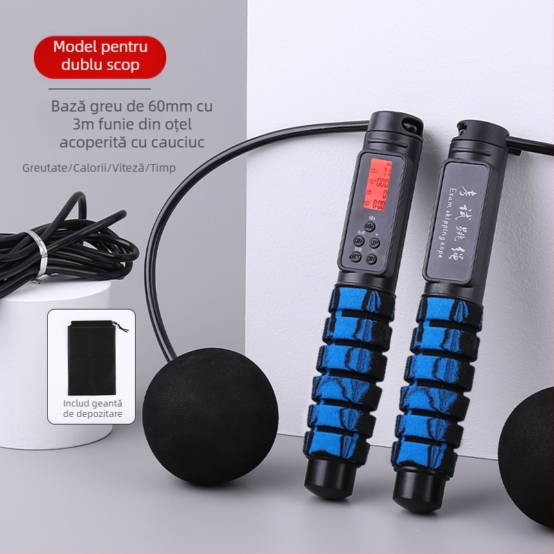 Sfoară de sărituri cu numărătoare electronică, fără fir, PVC + sârmă de oțel, 2.8, Benefit