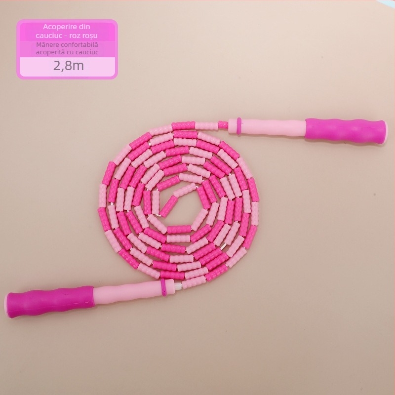 Sfoară de sărit cu mărgele din PU pentru copii, model reglabil cu mărgele, sfoară cu mărgele, 2.8