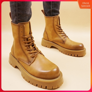 Ghete Martin mid-top, upper din mesh, talpă din cauciuc, toc conic 3–5 cm