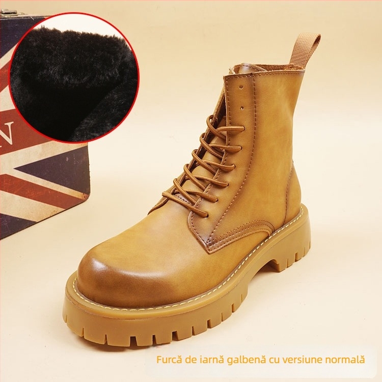 Ghete Martin mid-top, upper din mesh, talpă din cauciuc, toc conic 3–5 cm