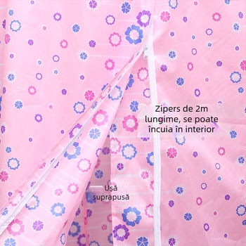 Cortina rotundă pentru duș, poliester, stil modern, model japonez de desene animate, personalizare logo disponibil