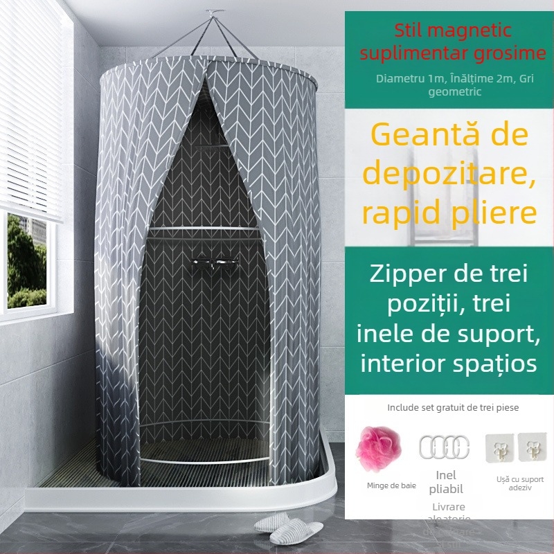 Cortina rotundă pentru duș, poliester, stil modern, model japonez de desene animate, personalizare logo disponibil