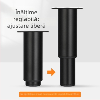 Picior de mobilier din oțel inoxidabil pentru canapea și dulap TV, model 2548, stil modern minimalist, placare electrolitică