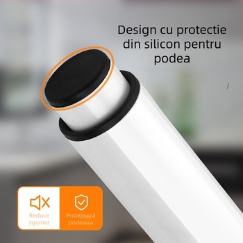 Picior de mobilier din oțel inoxidabil pentru canapea și dulap TV, model 2548, stil modern minimalist, placare electrolitică