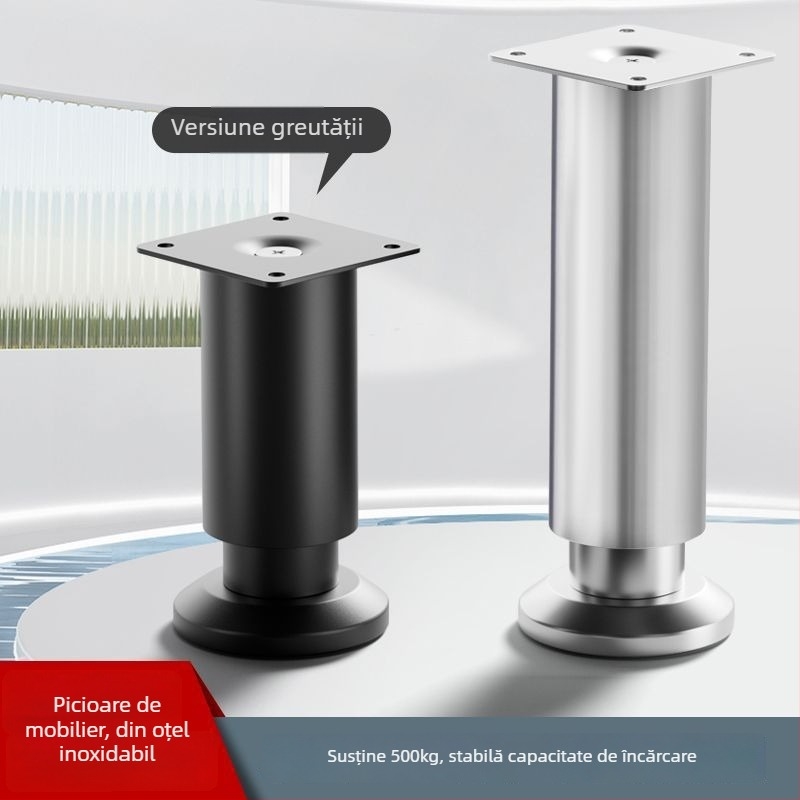 Picioare pentru mobilier din oțel inoxidabil 304, groase, reglabile, pernă de ridicare pentru dulapuri de bucătărie, canapele, dulapuri TV, baie și măsuțe de cafea