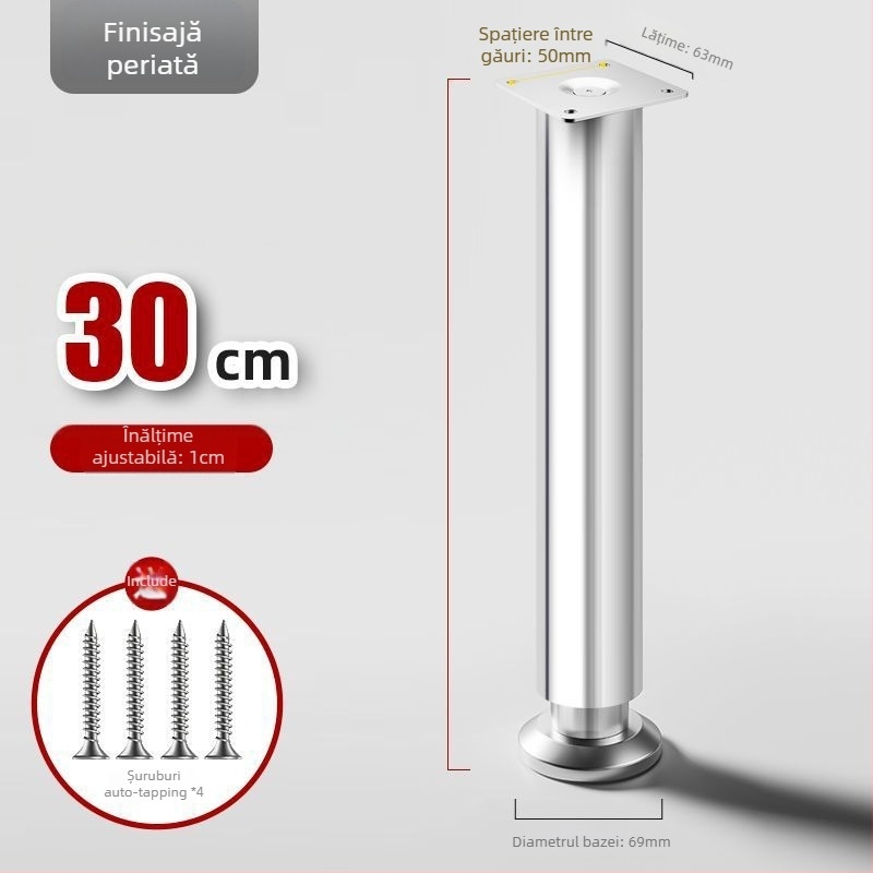 Picioare pentru mobilier din oțel inoxidabil 304, groase, reglabile, pernă de ridicare pentru dulapuri de bucătărie, canapele, dulapuri TV, baie și măsuțe de cafea