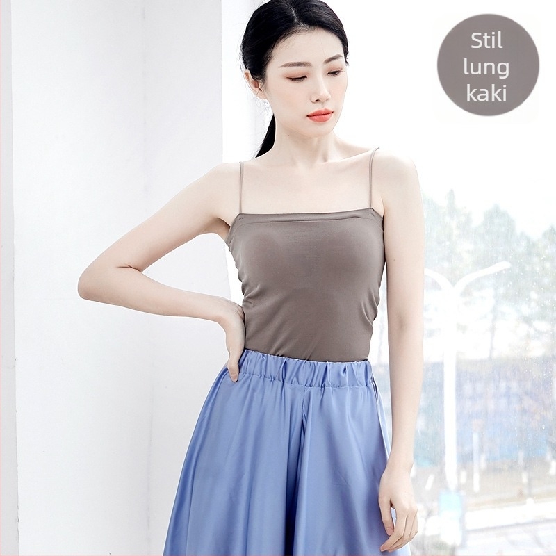 Top de dans modern pentru femei, cu pernă pentru bust, material nylon 90%, căptușeală din amestec de fibre chimice 90%, model solid