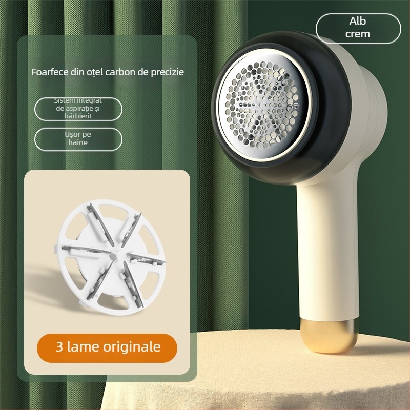 Îndepărtător de puf pentru haine, dispozitiv casnic, sigur pentru țesături, design modern minimalist, lansat în 2024