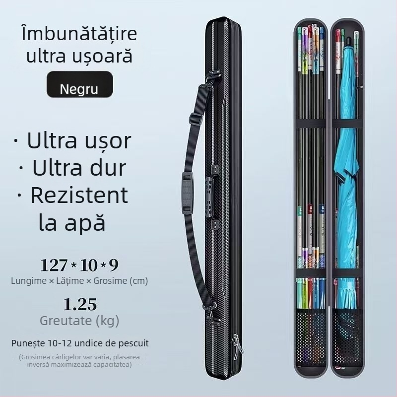 Geantă nouă pentru undițe cu carcasă rigidă, cutie de depozitare impermeabilă, dreptunghiulară