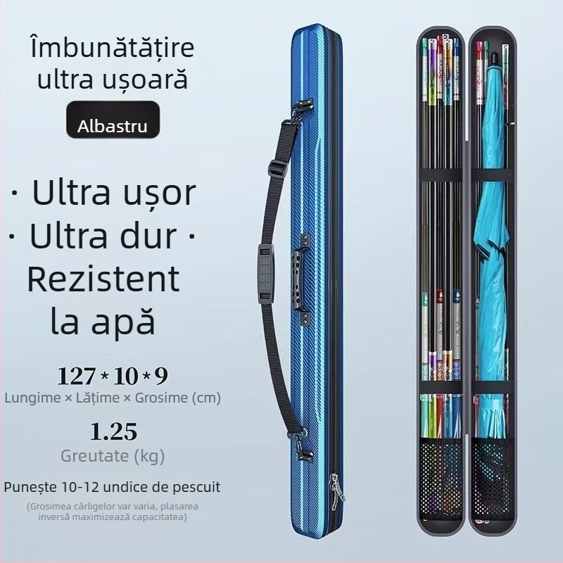 Geantă nouă pentru undițe cu carcasă rigidă, cutie de depozitare impermeabilă, dreptunghiulară