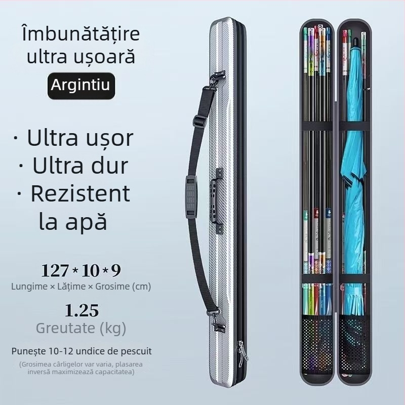 Geantă nouă pentru undițe cu carcasă rigidă, cutie de depozitare impermeabilă, dreptunghiulară