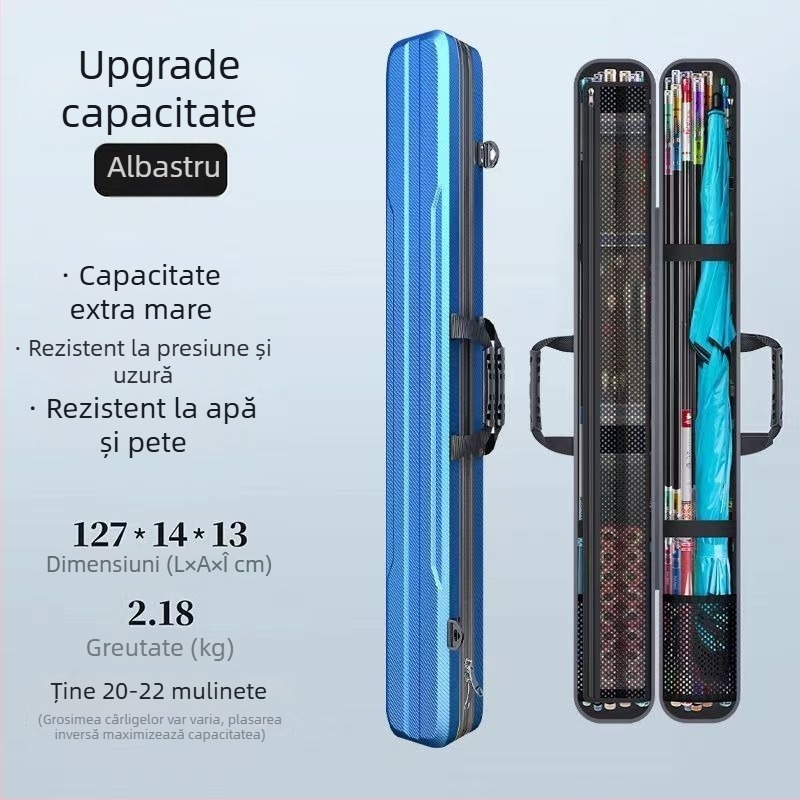 Geantă nouă pentru undițe cu carcasă rigidă, cutie de depozitare impermeabilă, dreptunghiulară