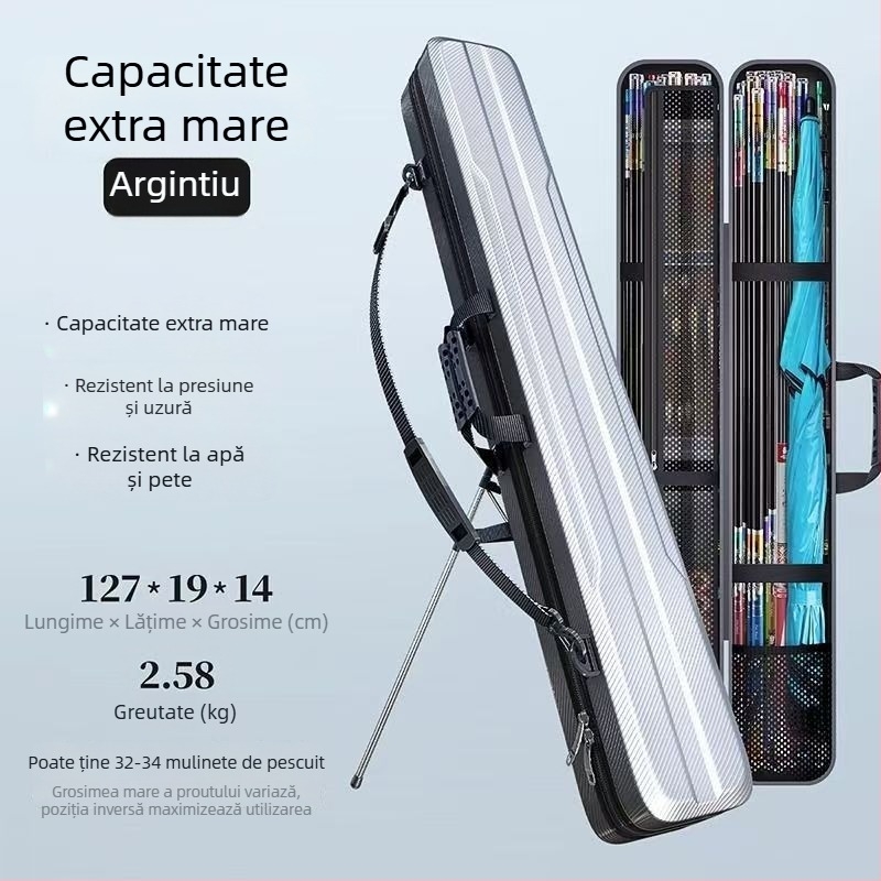 Geantă nouă pentru undițe cu carcasă rigidă, cutie de depozitare impermeabilă, dreptunghiulară