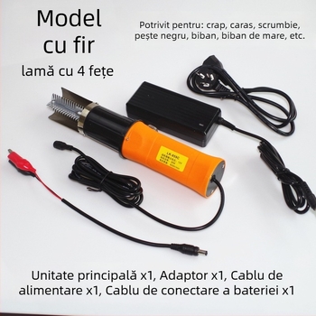 Curățător electric pentru solzi de pește, accesoriu pentru răzuire bambus (Brand: Other; Importat: Nu; Categorie: Orange opener/peeler)