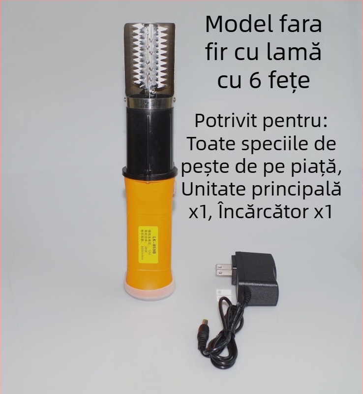 Curățător electric pentru solzi de pește, accesoriu pentru răzuire bambus (Brand: Other; Importat: Nu; Categorie: Orange opener/peeler)