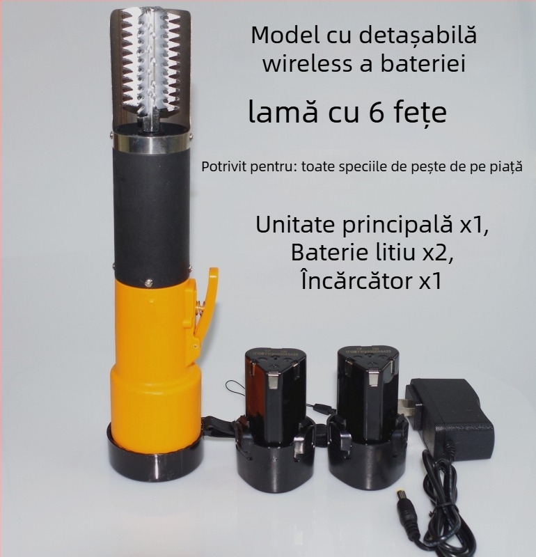 Curățător electric pentru solzi de pește, accesoriu pentru răzuire bambus (Brand: Other; Importat: Nu; Categorie: Orange opener/peeler)