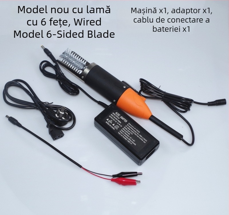 Curățător electric pentru solzi de pește, accesoriu pentru răzuire bambus (Brand: Other; Importat: Nu; Categorie: Orange opener/peeler)