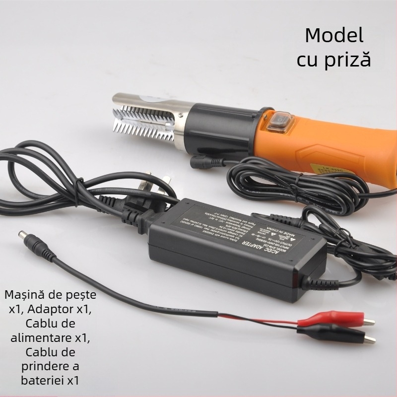 Curățător electric pentru solzi de pește, accesoriu pentru răzuire bambus (Brand: Other; Importat: Nu; Categorie: Orange opener/peeler)