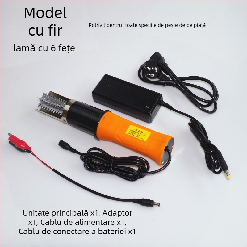 Curățător electric pentru solzi de pește, accesoriu pentru răzuire bambus (Brand: Other; Importat: Nu; Categorie: Orange opener/peeler)