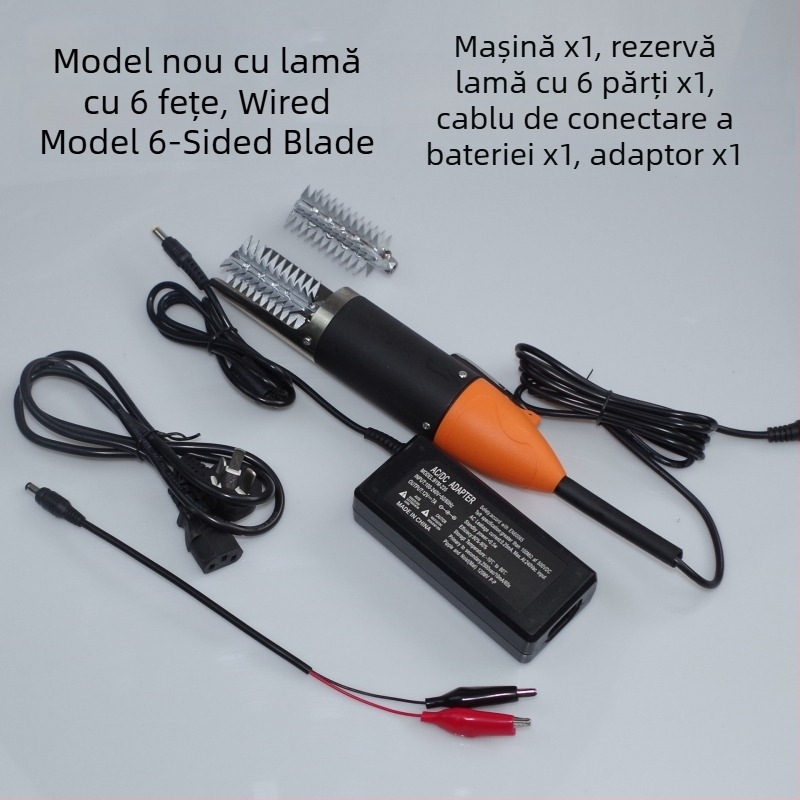 Curățător electric pentru solzi de pește, accesoriu pentru răzuire bambus (Brand: Other; Importat: Nu; Categorie: Orange opener/peeler)