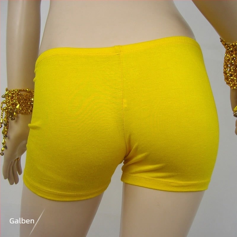 Șorturi pentru Belly Dance cu căptușeală, 100% bumbac mercerizat, pentru femei adulte, model solid