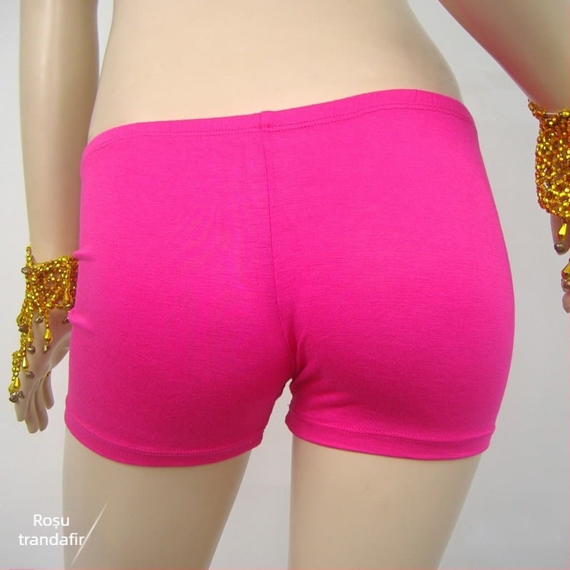 Șorturi pentru Belly Dance cu căptușeală, 100% bumbac mercerizat, pentru femei adulte, model solid