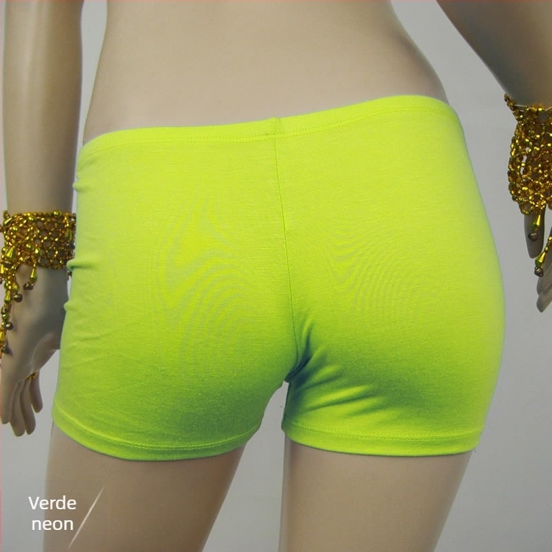 Șorturi pentru Belly Dance cu căptușeală, 100% bumbac mercerizat, pentru femei adulte, model solid