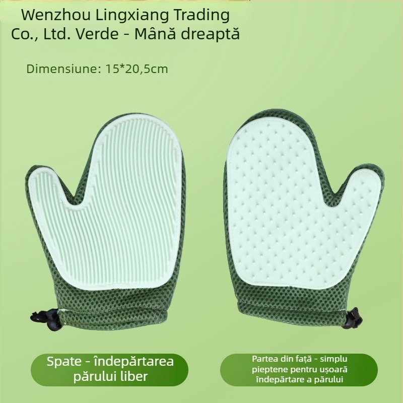 Mănuși de îngrijire pentru pisici – elimină părul liber, mănuși de masaj, potrivite pentru pisici Ragdoll și cu păr lung; Brand Lingxiang