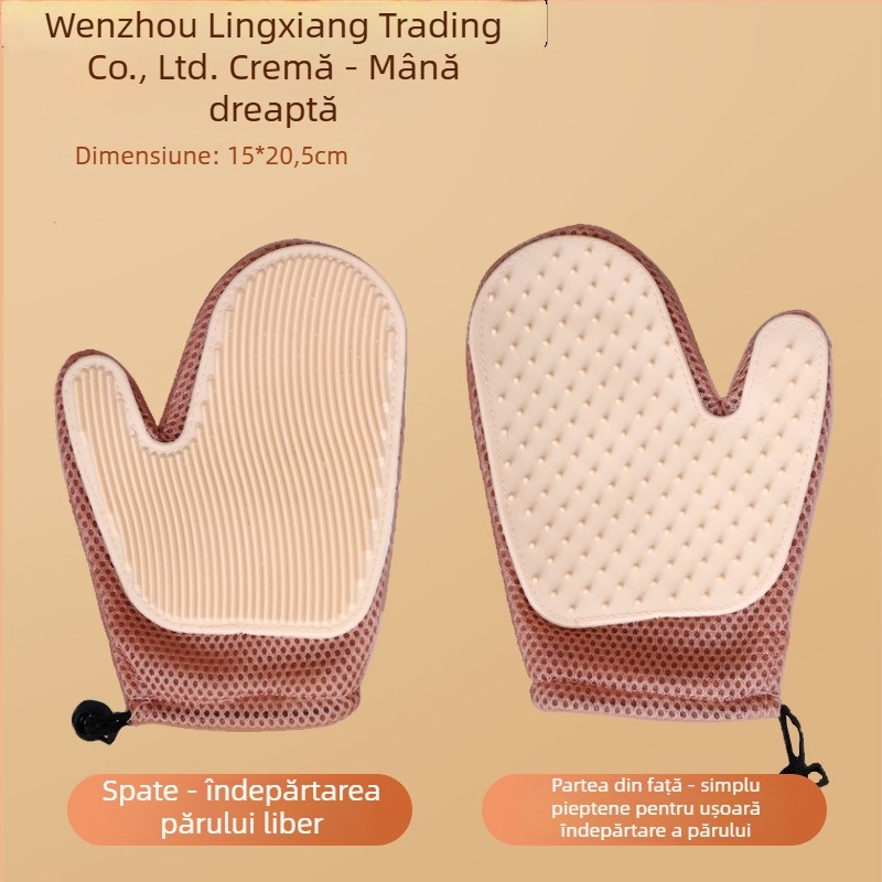 Mănuși de îngrijire pentru pisici – elimină părul liber, mănuși de masaj, potrivite pentru pisici Ragdoll și cu păr lung; Brand Lingxiang