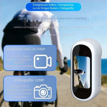 Cameră sport pentru deget cu prindere magnetică, ecran HD de 1,47 inchi, lentilă GC2083 160°, 5–12 MP, card TF