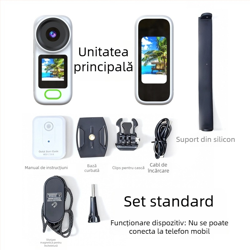 Cameră sport pentru deget cu prindere magnetică, ecran HD de 1,47 inchi, lentilă GC2083 160°, 5–12 MP, card TF