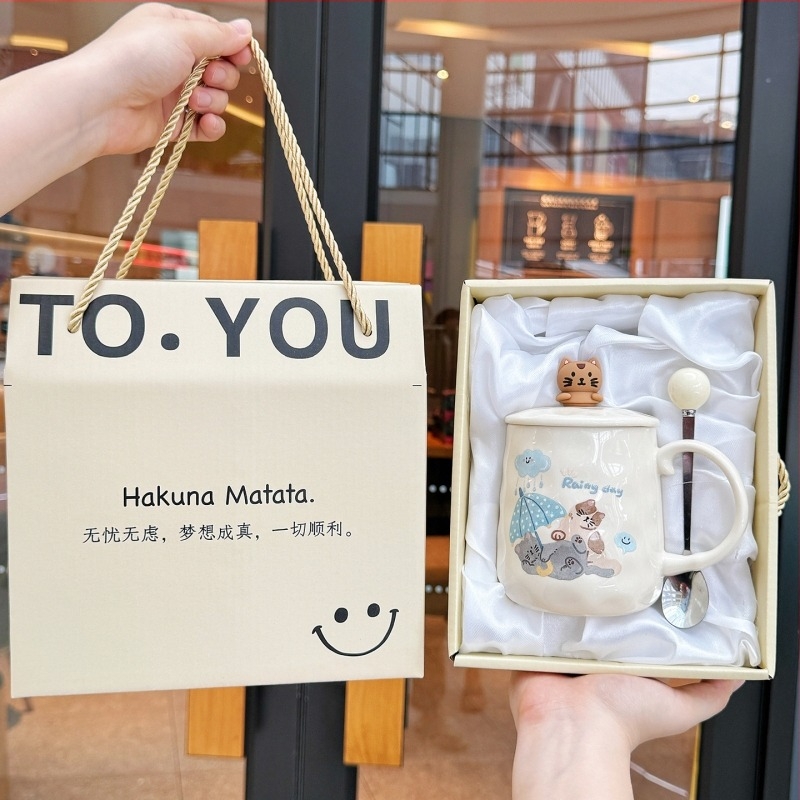 Cană ceramică cu stil desen animat – cadou pentru ziua de naștere sau absolvire, potrivită pentru cuplu, prieten, copil sau coleg