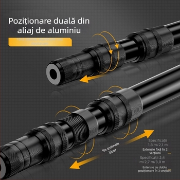 Giant Fin King Suport din carbon pentru undiță de pescuit, cu rotație multi-direcțională
