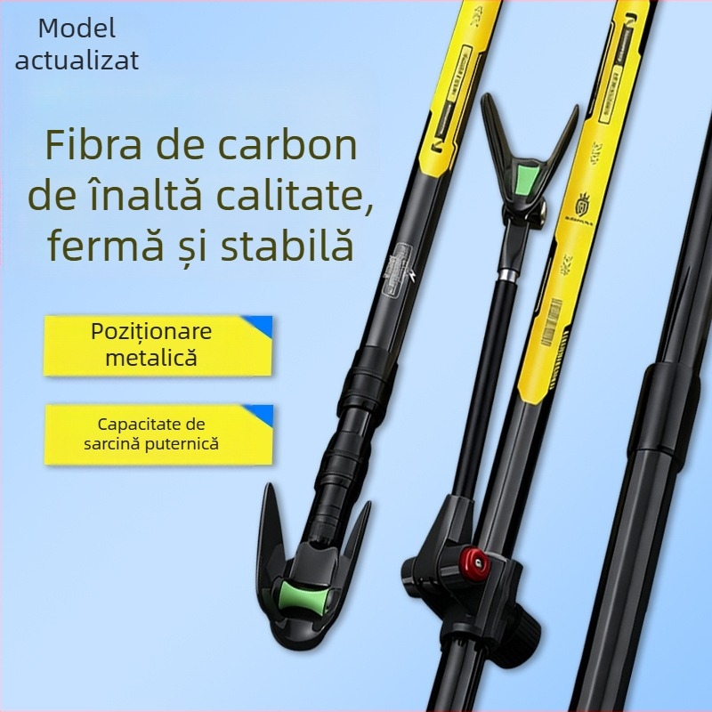 Giant Fin King Suport din carbon pentru undiță de pescuit, cu rotație multi-direcțională