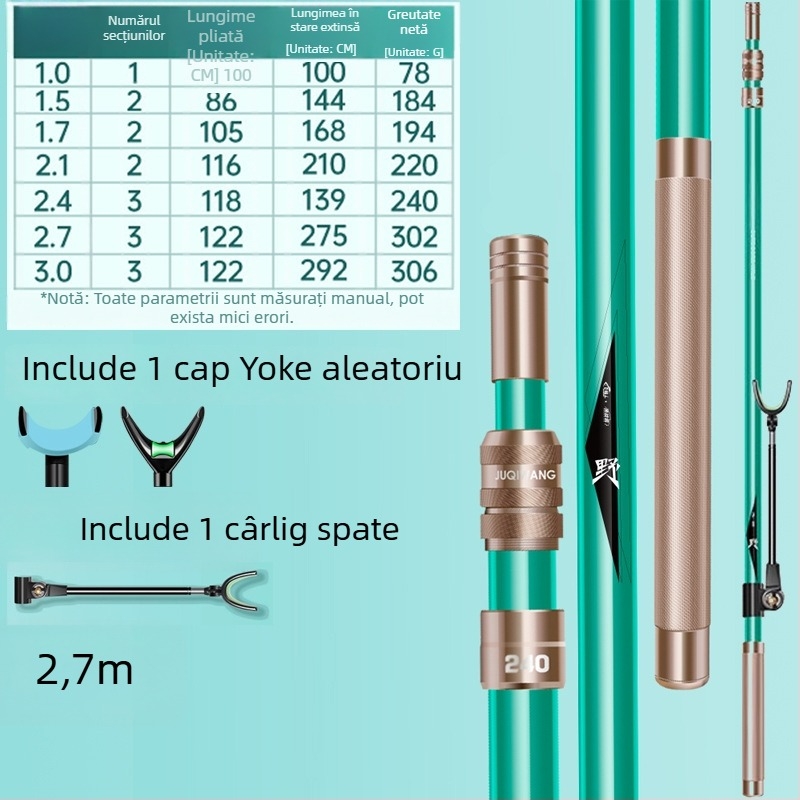 Giant Fin King Suport din carbon pentru undiță de pescuit, cu rotație multi-direcțională