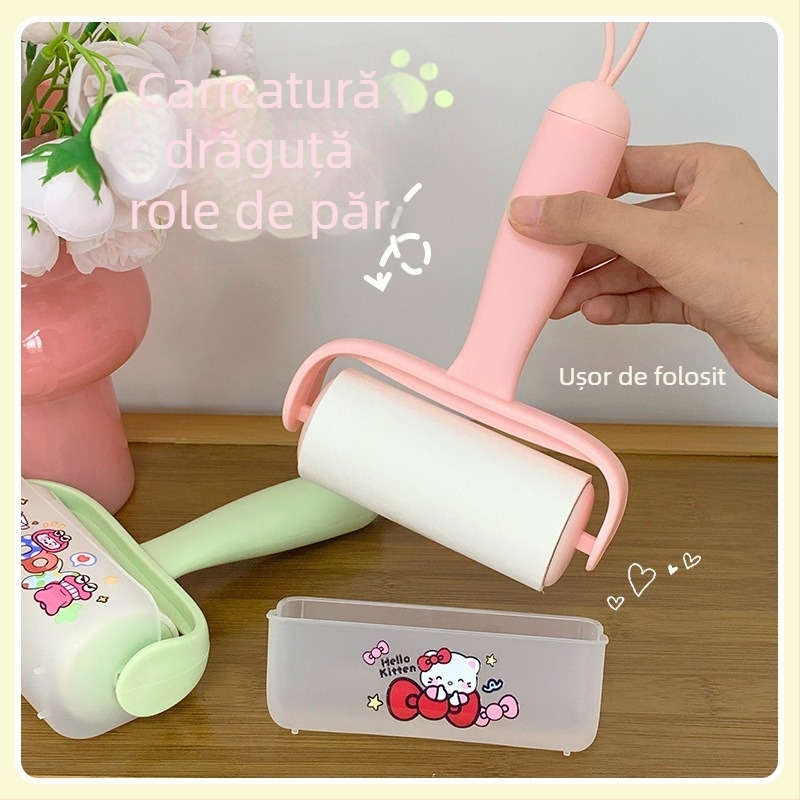 Rulou pentru haine cu coli de schimb – elimină părul și praful; materiale: PP, PET, gel de silice, adeziv topit; stil desen animat; lansare primăvara 2025