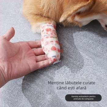 Pantofi de ploaie pentru câini, impermeabili, antiderapare, cu bandaj autoadeziv și protecție pentru laba — potrivire universală