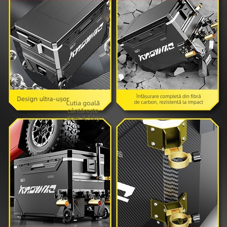 Cutie de pescuit – set complet, multifuncțional cu rotile, material PP, capacitate sub 9 L