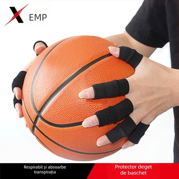 Protector deget baschet – autoadeziv, compresie anti-entorsare, susținere a articulației degetului, adulți, fibră poliester