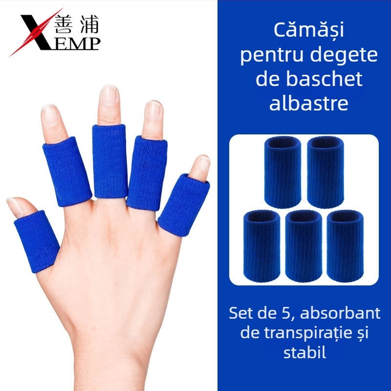 Protector deget baschet – autoadeziv, compresie anti-entorsare, susținere a articulației degetului, adulți, fibră poliester