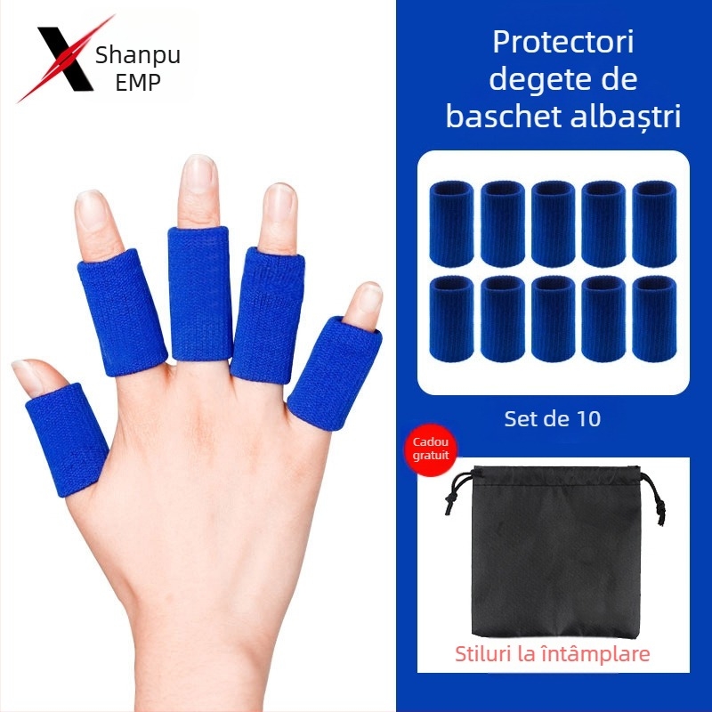 Protector deget baschet – autoadeziv, compresie anti-entorsare, susținere a articulației degetului, adulți, fibră poliester