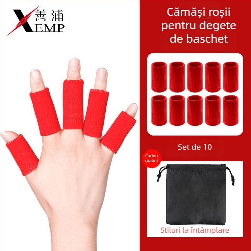 Protector deget baschet – autoadeziv, compresie anti-entorsare, susținere a articulației degetului, adulți, fibră poliester